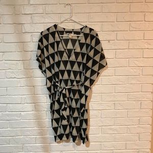 Black and Cream swimsuit cover up